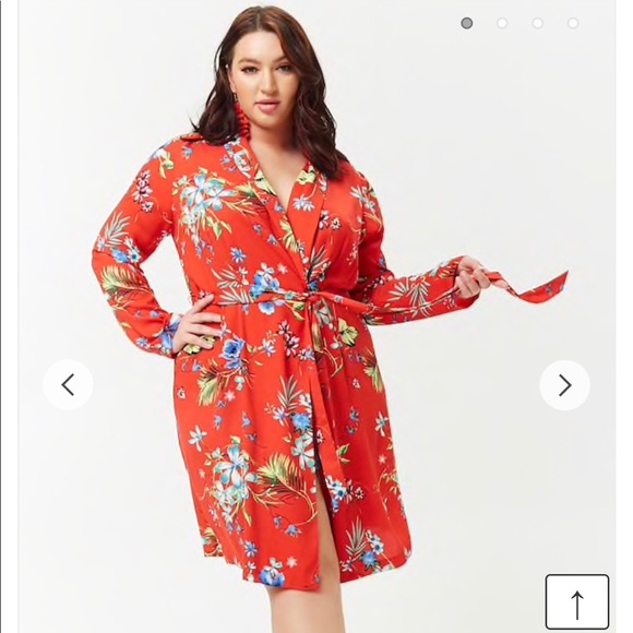 Forever 21 Dresses & Skirts - Forever 21 Plus Size Kimono Wrap Cardi LS Floral